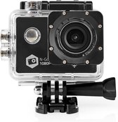 Bol.com Nedis Action Cam - 1 Scherm - 1080p@30fps - 12 MPixel - Waterbestendig tot: 30.0 m - 90 min - Wi-Fi - App beschikbaar vo... aanbieding
