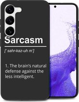 iMoshion Hoesje Geschikt voor Samsung Galaxy S23 Hoesje Siliconen - iMoshion Design hoesje - Zwart / Sarcasm