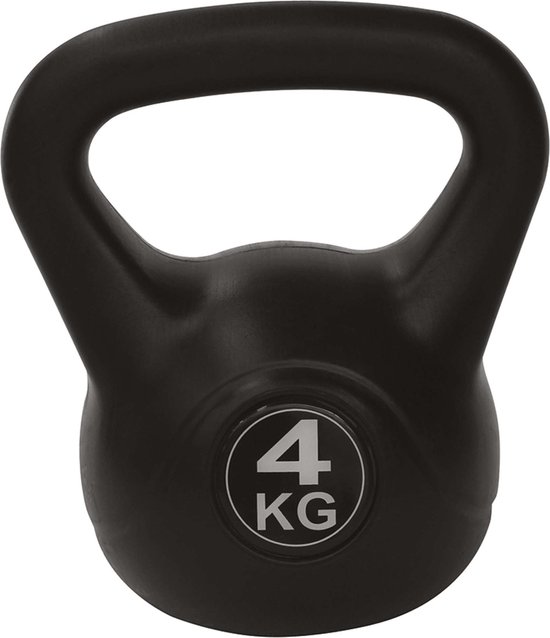 Tunturi PVC Kettlebell - Gewicht - 4kg - Incl. gratis fitness app | bol.com