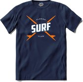 Surf Florida | Surfen - Surfing - Surfboard - T-Shirt - Unisex - Navy Blue - Maat S
