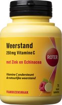 Roter Vitamine C 250mg Weerstand - Vitamine C ondersteunt de natuurlijke weerstand - Met Zink en Echinacea - 75 kauwtabletten met frambozensmaak