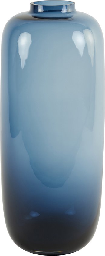 Light&living Vase Ø24x56 cm KEIRA verre bleu marine