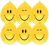 Haza - Ballons Anniversaire Smiley - jaune - 12x pièces - 29 cm