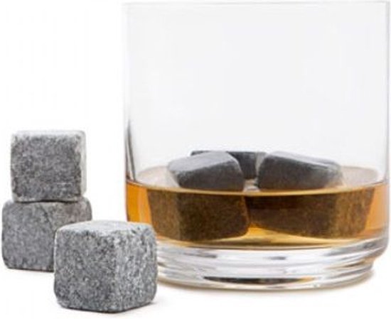 Whiskey stones - IJsblokken van natuursteen - 9 stuks cadeau geven
