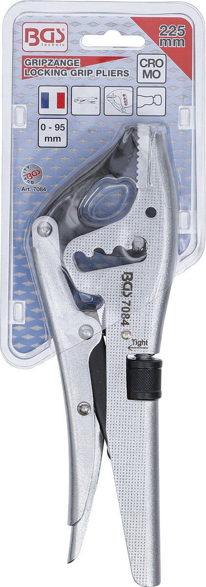 BGS Griptang 4-voudige snel-verstelling Frans type 225 mm