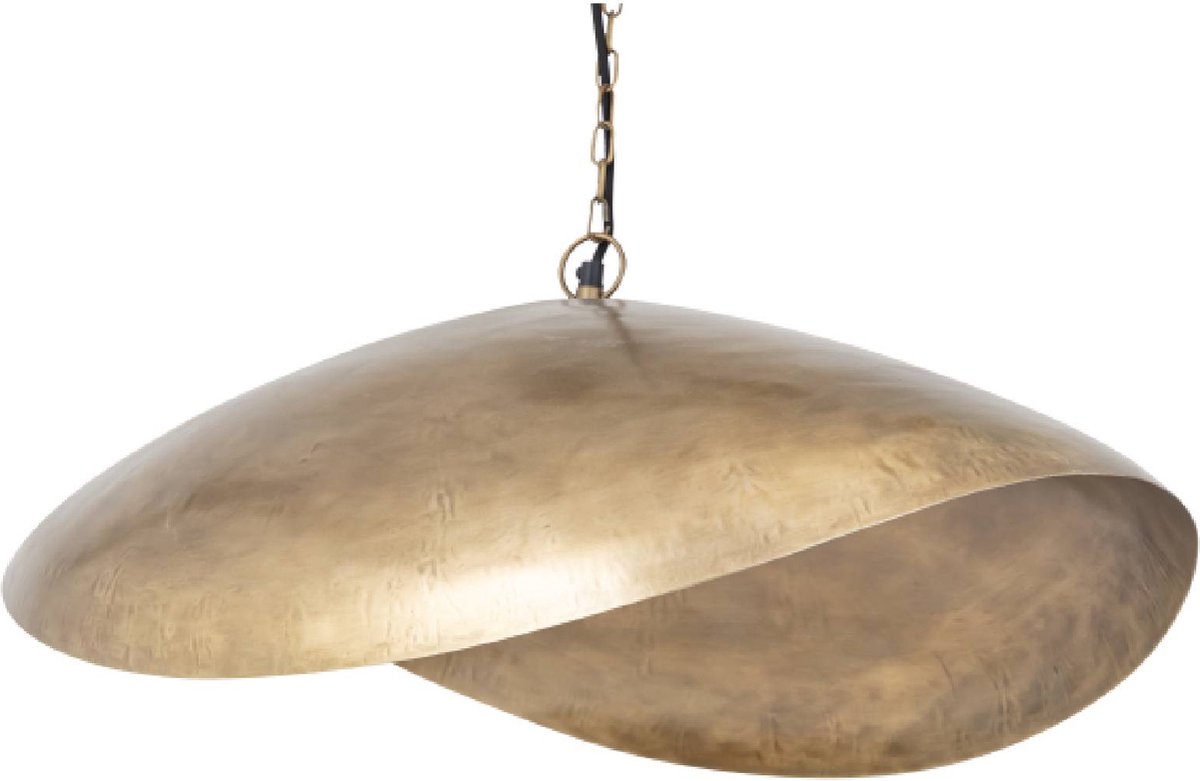 PTMD Therry Brass iron ceiling lamp organic wave shape