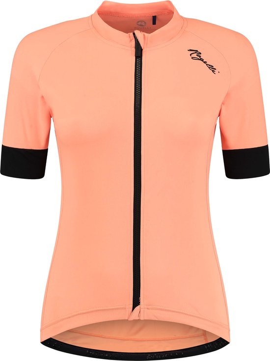 Rogelli Modesta Fietsshirt - Korte Mouwen - Dames - Koraal, Zwart - Maat L