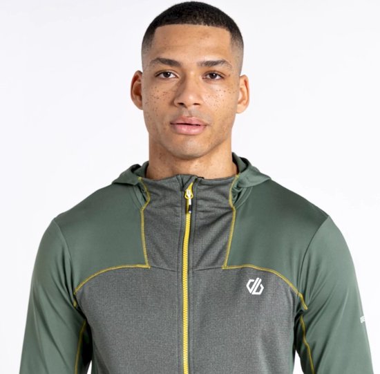 Dare2B Mens Revive II Core Stretch Hoodie Vert Duck Taille M