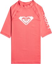 Roxy - UV Rashguard voor meisjes - Whole Hearted - Korte mouw - UPF50 - Sun Kissed Coral - maat 116-122cm