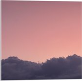 WallClassics - Acrylglas - Wolken met Roze Lucht - 50x50 cm Foto op Acrylglas (Wanddecoratie op Acrylaat)