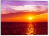 Acrylglas - Prachtige Zonsondergang achter Kalme Zee - 40x30 cm Foto op Acrylglas (Wanddecoratie op Acrylaat)