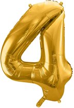 Ballon aluminium numéro 4, 86cm, or