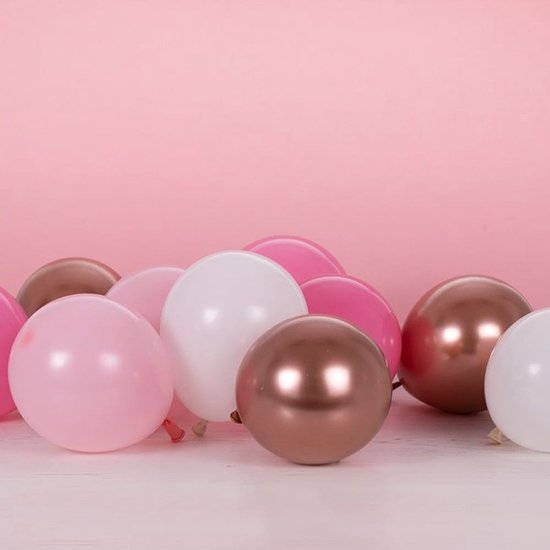 Mini ballonnen blush en rosé goud - 40 stuks