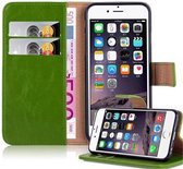 Cadorabo Hoesje geschikt voor Apple iPhone 6 / 6S in GRAS GROEN - Beschermhoes met magnetische sluiting, standfunctie en kaartvakje Book Case Cover Etui
