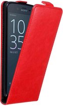 Cadorabo Hoesje voor Sony Xperia XZ / XZs in APPEL ROOD - Beschermhoes in flip design Case Cover met magnetische sluiting