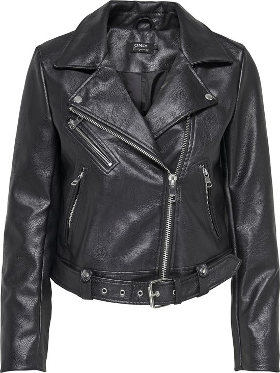ONLY ONLVERA FAUX LEATHER BIKER NOOS OTW Dames Jas - Black