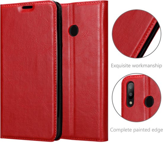 Coque Cadorabo pour Samsung Galaxy M30 / A40s en ROUGE POMME - Pochette de protection avec fermeture magnétique