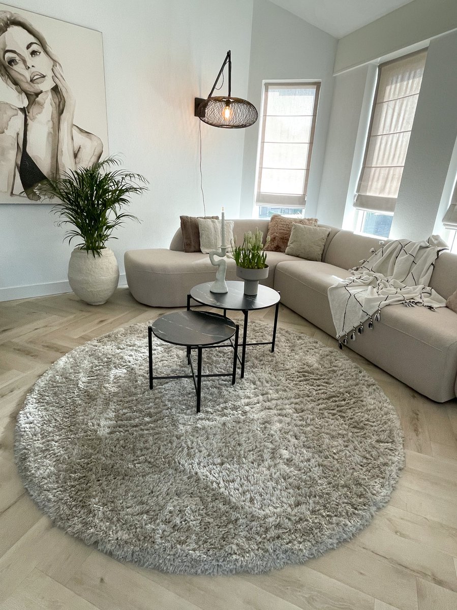 Basic Shaggy vloerkleed Paars Hoogpolig - 160x230 CM | Leen Bakker
