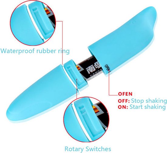 Mini Dolfin Vibrator I Mini Vibrator I Vibrator voor Vrouwen I  Clitoris en G Spot Stimulatie I Dolfijn I Blauw
