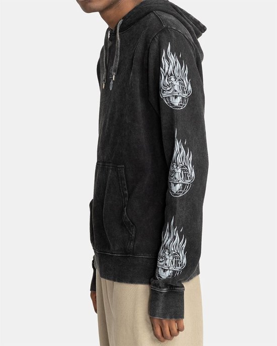 ELEMENT Sweat à Star de la Mort Hommes - Noir Délavé - M