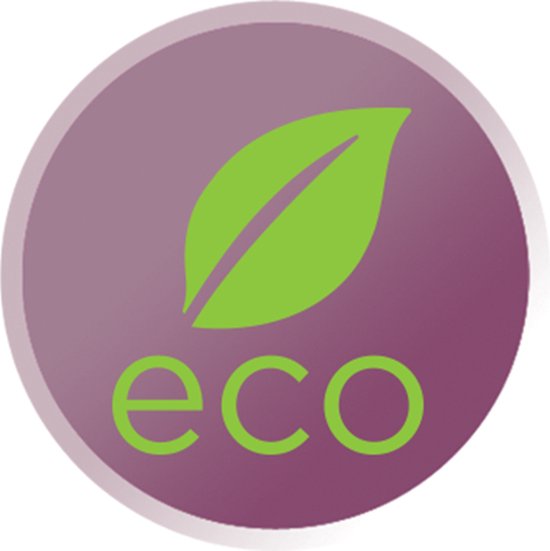 Groene blad logo met "eco" tekst.