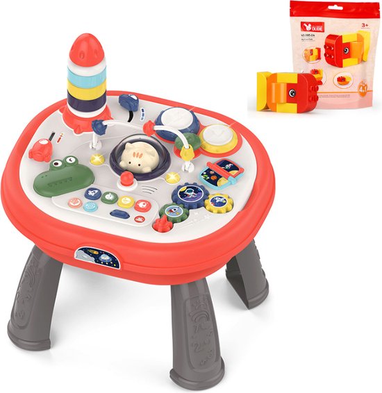 Baby Activiteitentafel met Dubbelzijdig Tafelblad - Baby Muziek Speelgoed -  Bouwtafel... | bol.com
