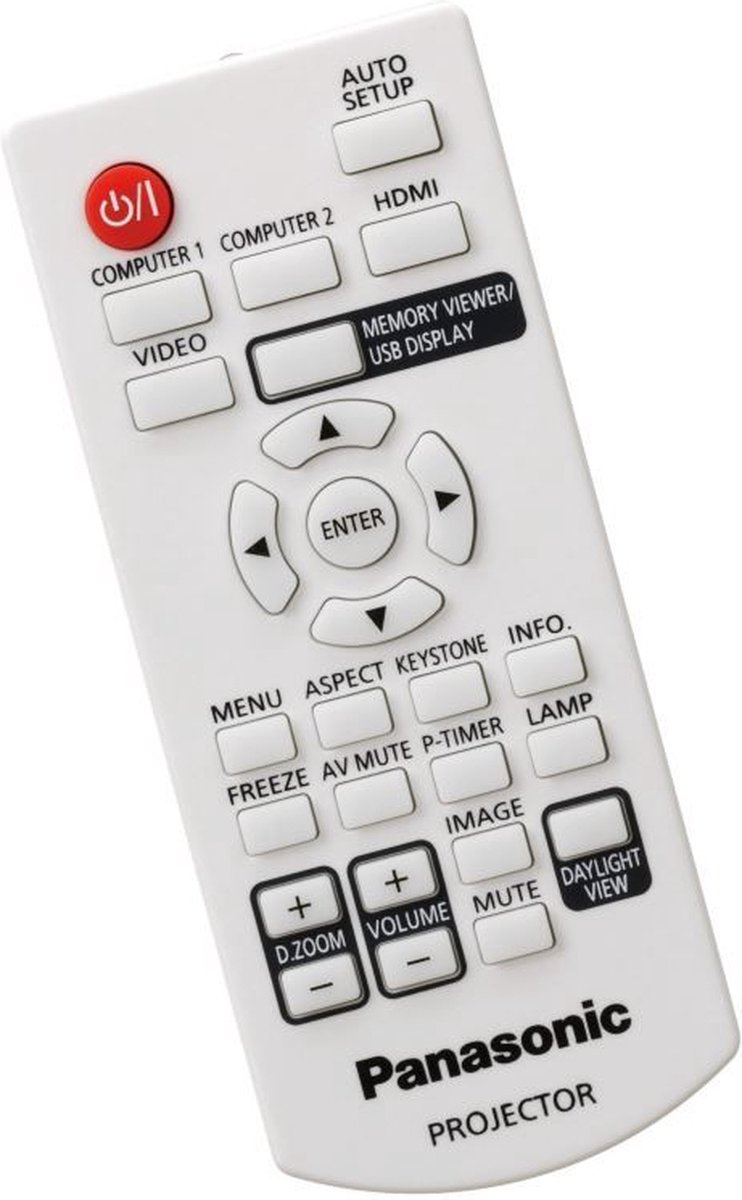 Afstandsbediening geschikt voor de PANASONIC PT-TW250 beamer, vervangt N2QAYA000110 / H2930094500