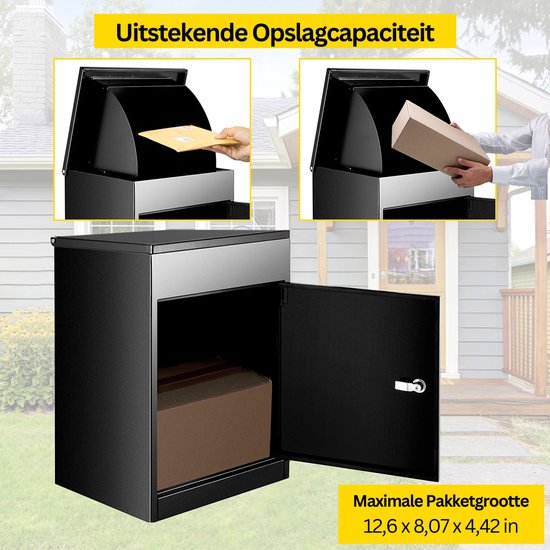 VEVOR Brievenbus, wandinbouw, 320 x 158 x 430 mm, postbus voor aan de
