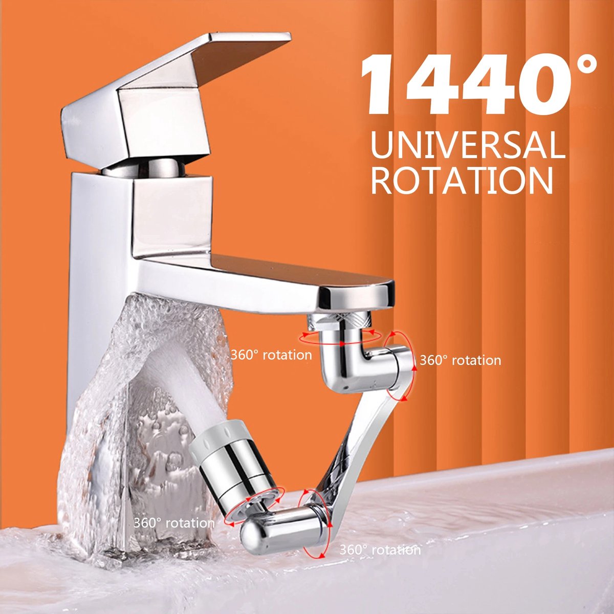 1440 ° robinet prolongateur, bras robotisé robinet aérateur Avec