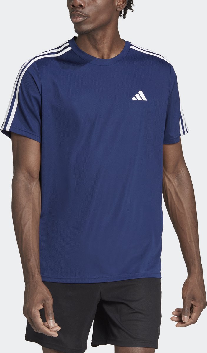 adidas Performance Train Essentials 3-Stripes Training T-shirt - Heren - Blauw
