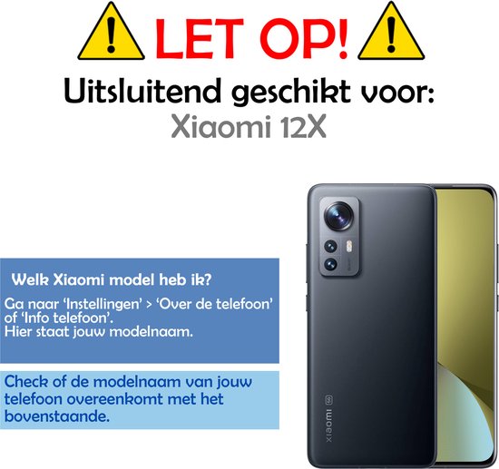 Xiaomi 12X Case Book Case Cover Wallet Cover With Screen Protector - Xiaomi 12X Case Bookcase Cover - Turquoise