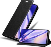 Cadorabo Hoesje voor Samsung Galaxy A90 5G in ZWARTE NACHT - Beschermhoes met magnetische sluiting, standfunctie en kaartvakje Book Case Cover Etui