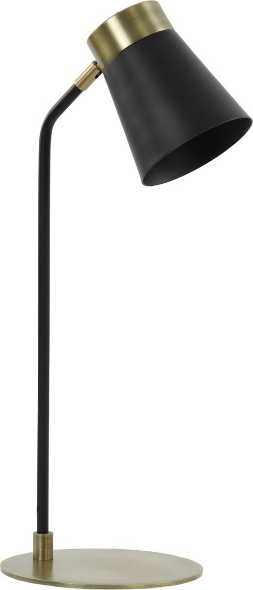 Light & Living Bureaulamp Braja - Zwart - 22x20x55 cm