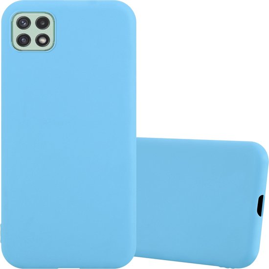Coque Cadorabo pour Samsung Galaxy A22 5G en BLEU CANDY - Coque de protection en silicone TPU souple