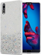 Cadorabo Hoesje geschikt voor Huawei P20 in Transparant met Glitter - Beschermhoes van flexibel TPU silicone met fonkelende glitters Case Cover Etui