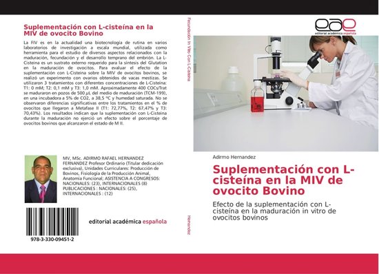 Suplementación con L-cisteína en la MIV de ovocito Bovino - cover