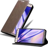 Étui Cadorabo pour Alcatel 5 en BRUN CAFÉ - Housse de protection avec fermeture magnétique, fonction support et poche pour cartes Book Case Cover Etui