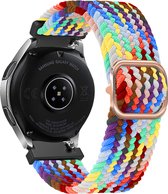 Strap-it Smartwatch bandje 22mm - geweven / gevlochten nylon bandje geschikt voor Huawei Watch GT 2 / GT 3 / GT 3 Pro 46mm / GT 2 Pro / Watch 3 - Xiaomi Mi Watch / Xiaomi Watch S1 / S1 Pro / Watch 2 Pro - Fossil Gen 5 / Gen 6 44mm - Kleurrijk
