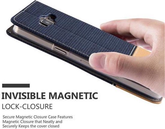 Coque Cadorabo pour Samsung Galaxy A5 2015 en MARRON BLEU FONCÉ - Coque de protection avec fermeture magnétique