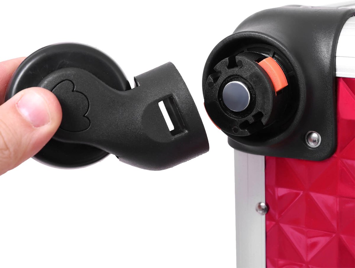 Goedkoopste Trolley - Cosmetische Koffer - Aluminium make-uphoes - Schoonheidskoffer - Rood