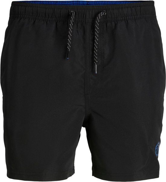 Jack & Jones Plus Size Zwemshort Heren JPSTFIJI Effen Zwart - Maat 46 - Zwembroek