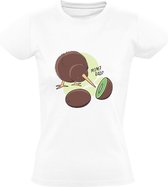 Kiwi vogel praat tegen kiwi fruit Mom? Dad? Dames T-shirt - dieren - eten - humor - grappig