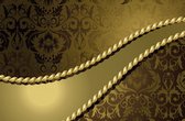 Fotobehang - Vlies Behang - Luxe Ornament - Goud - 254 x 184 cm