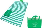 Bol.com Strandmat met Opblaasbaar Kussen - Opvouwbaar - Groen aanbieding