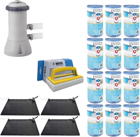 WAYS - Kit d'entretien & Pompe de filtration 2006 L/h & 6 Filtres Type II &  Brosse à récurer WAYS