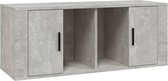 vidaXL - Tv-meubel - 100x35x40 - cm - bewerkt - hout - betongrijs