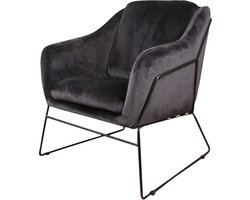 DS4U - Antonio fauteuil velvet zwart