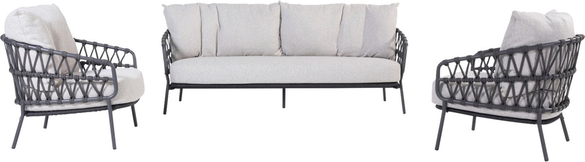4 Seasons Outdoor Calpi stoel-bank loungeset - 3-delig