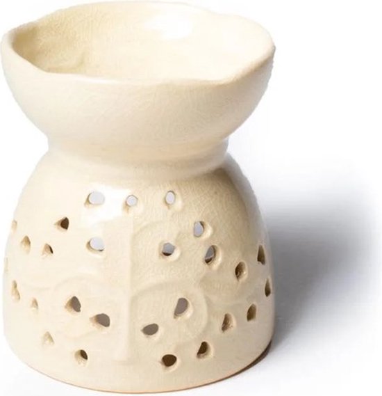 Brûleur à Huiles Essentielles En Céramique - Pour Bougie Chauffe-plat, Décoration Et Aromathérapie