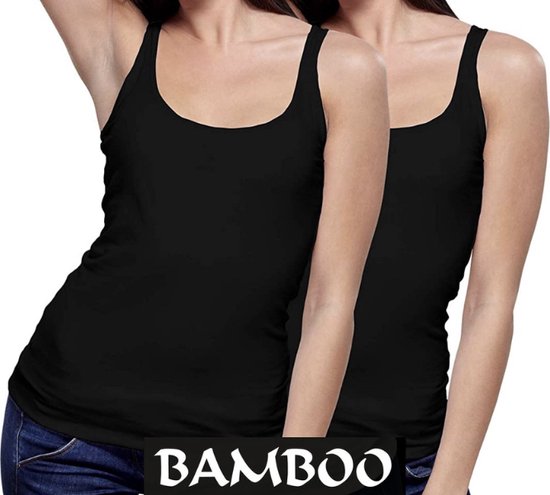 Bamboe dames top (tank top model) - 2 paar - dames - 95% bamboe - superzacht